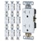 Faith Duplex Straight Blade Receptacle, 5-20R, 20 A, 125V AC, 2 Pole, 3 Wire, Grounded SSRE4TR-WH-10 - alternate 1
